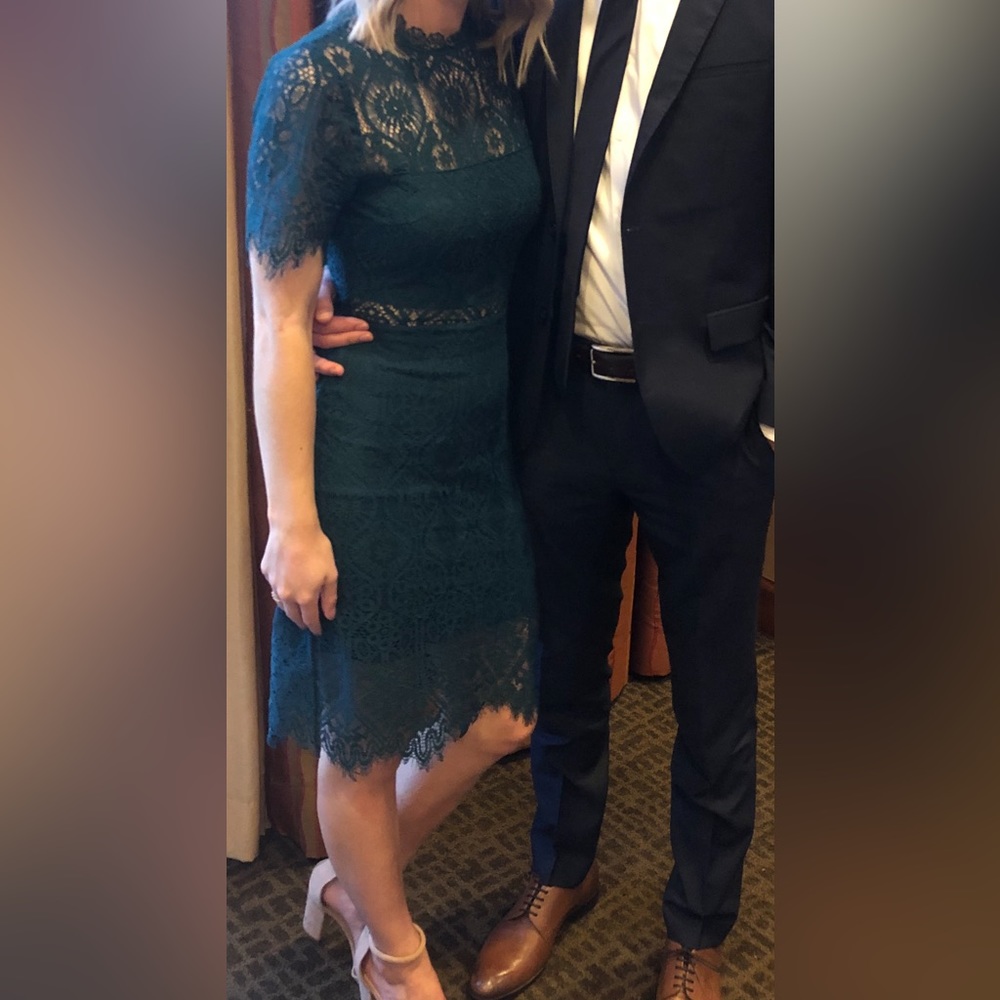 Lulus Green Lace Dress